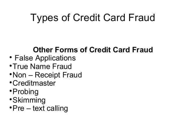 Credit Card Fraud Vs. True Name Fraud