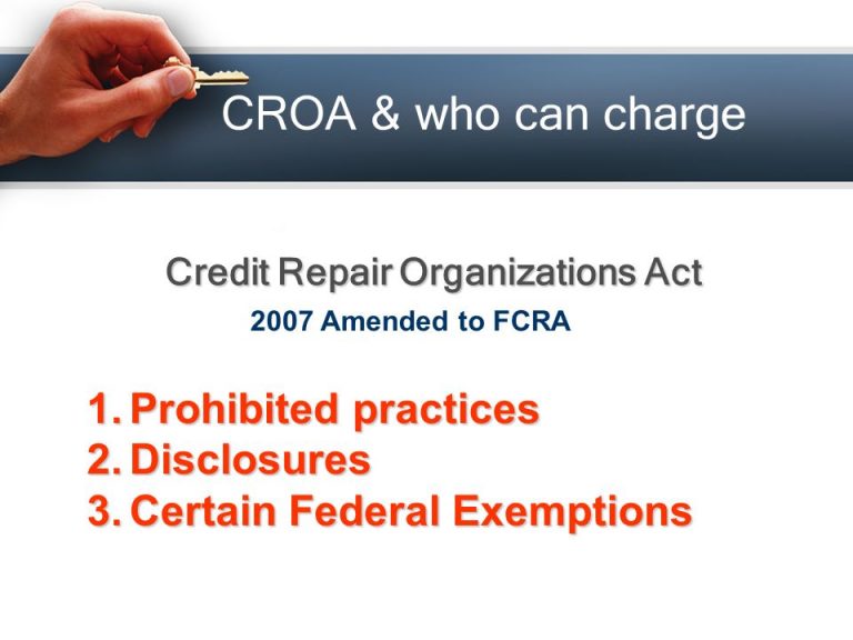 Credit Repair Organizations Act