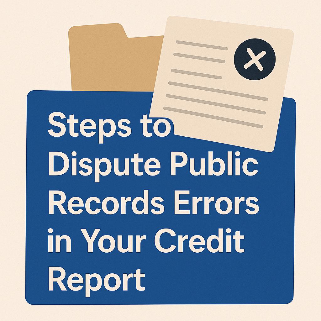 Steps to Dispute Public Records Errors in Your Credit Report 2 Steps to Dispute Public Records Errors in Your Credit Report