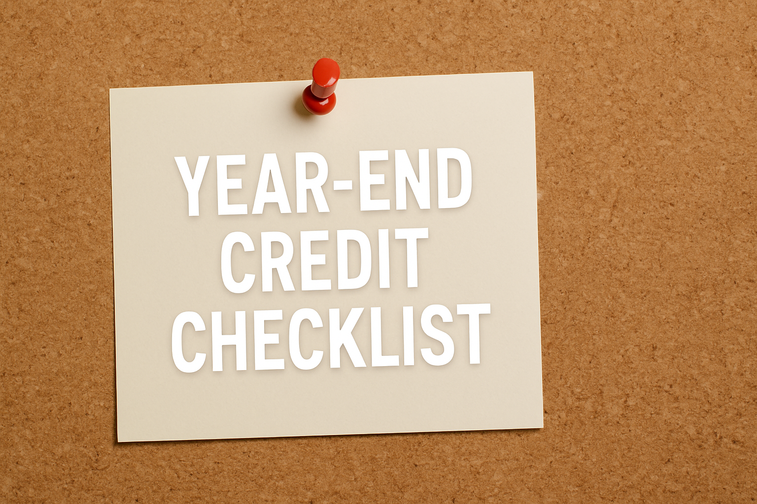 Year-End Credit Checklist: What to Review Before the New Year 2 Year-End Credit Checklist: What to Review Before the New Year