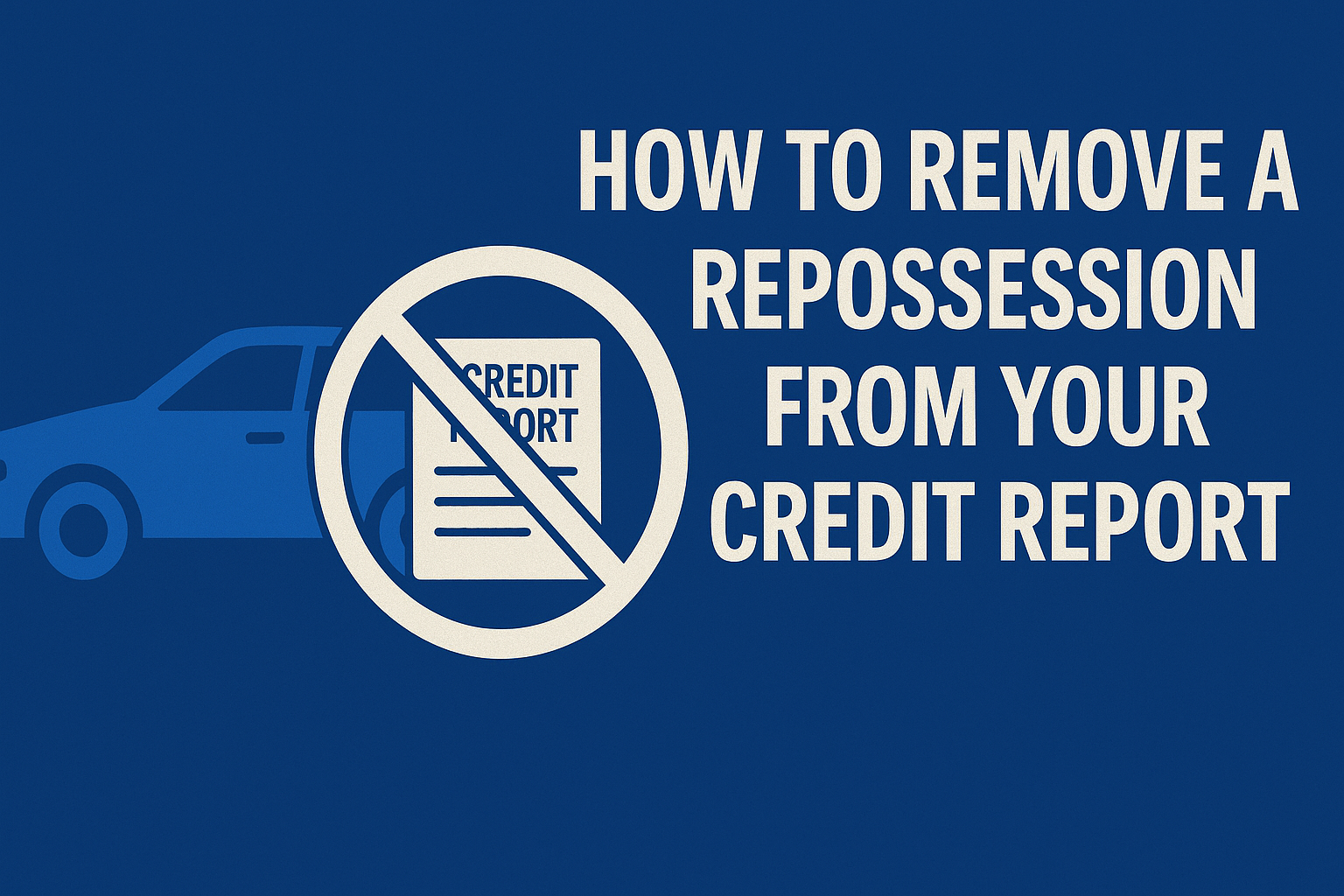 How to Remove a Repossession from Your Credit Report 1 remove repossession from credit report