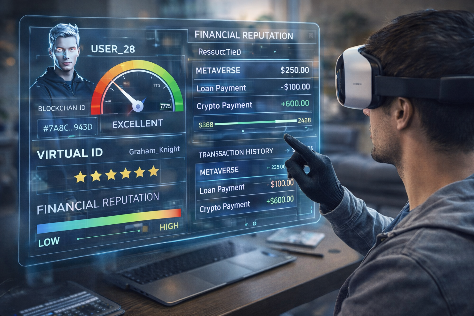 The Impact of VR & Metaverse Identities on Financial Reputation