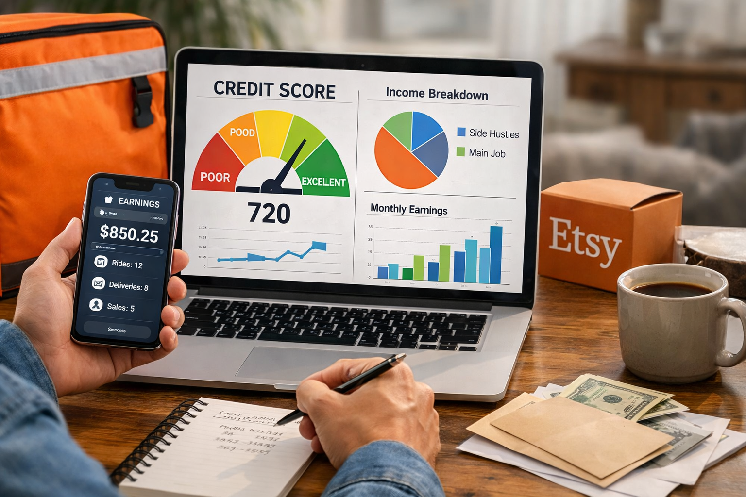 How Side Hustle Income Impacts Your Credit Profile