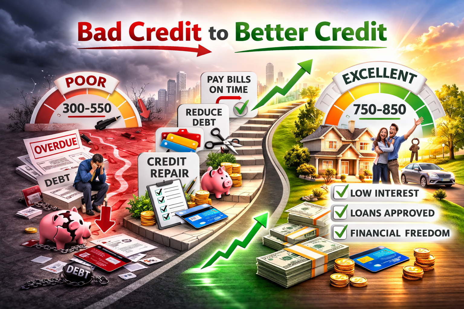 Bad Credit to Better Credit: A Realistic 60–90 Day Recovery Plan (Even With Collections) 2 Bad Credit to Better Credit: A Realistic 60–90 Day Recovery Plan (Even With Collections)