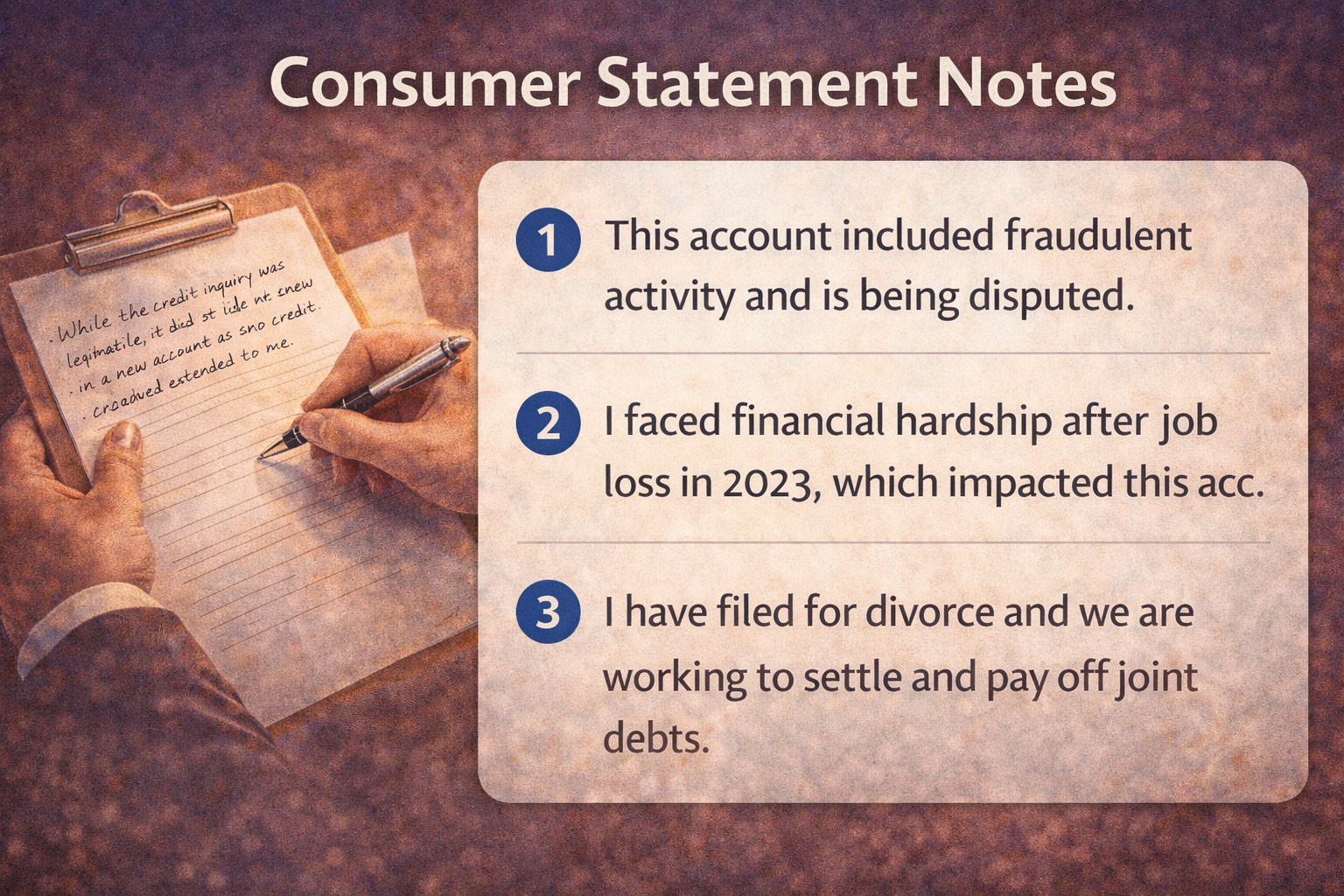 Credit Repair for “Consumer Statement” Notes: Do They Hurt Approvals and How to Remove Them? 2 Credit Repair for “Consumer Statement” Notes: Do They Hurt Approvals and How to Remove Them?