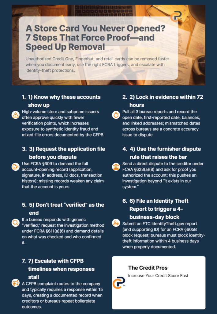 How to Remove a “Credit One / Fingerhut / Store Card” You Never Opened 3 how to remove a credit one fingerhut store card you never opened