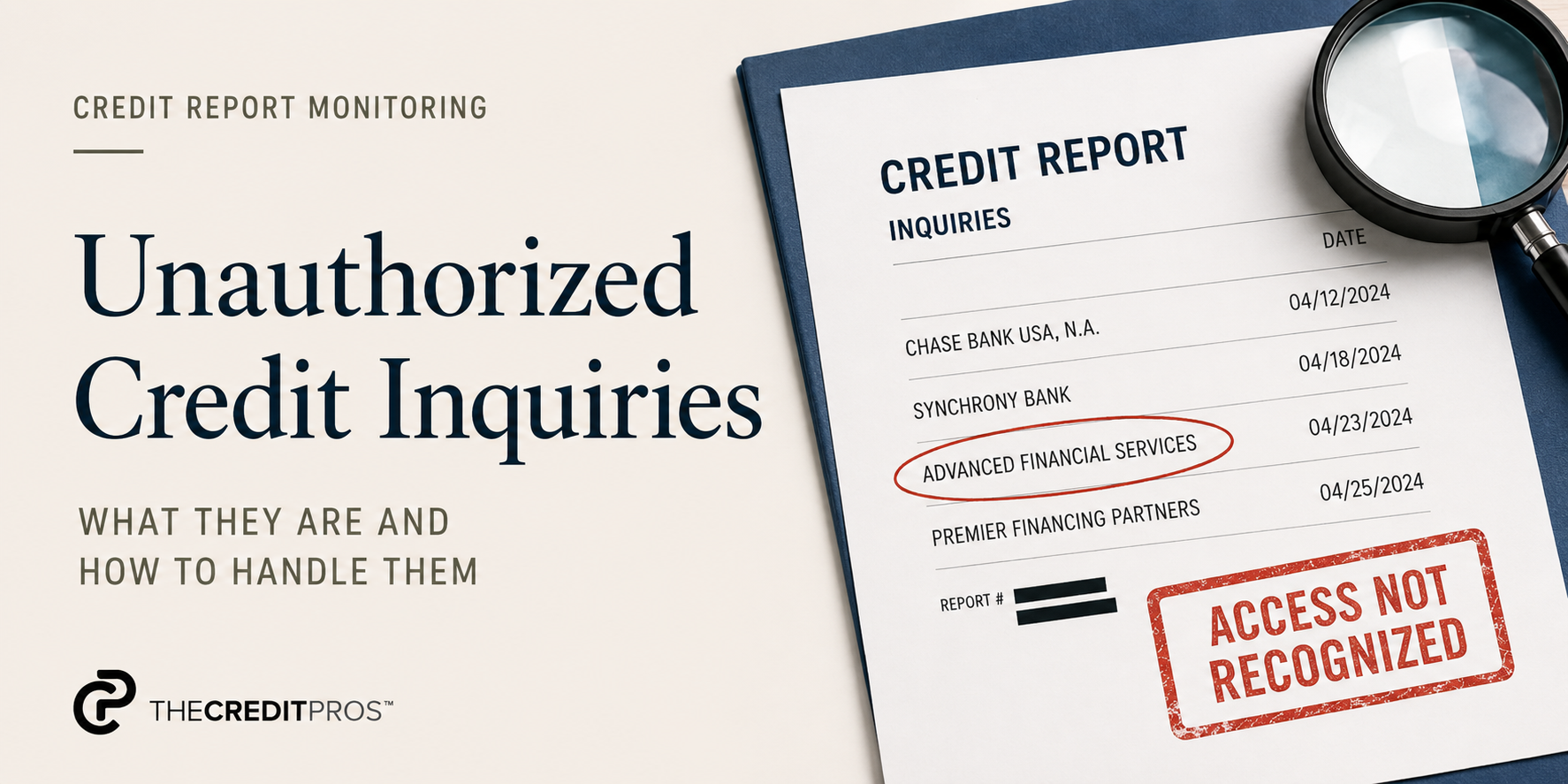 Unauthorized Credit Inquiries: What They Are and How to Handle Them 2 Unauthorized Credit Inquiries: What They Are and How to Handle Them